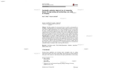 sustainable sanitation, improved use of composting latrines through mixing and moisturizing: case study in paraguay